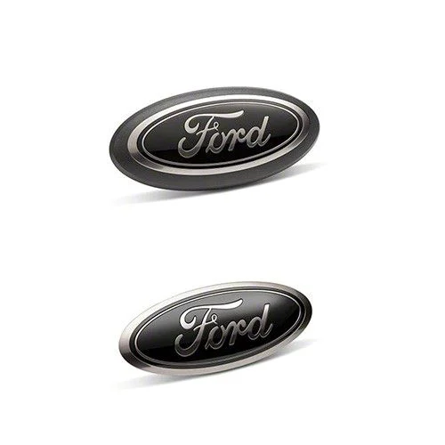 Ford Performance Grille and Tailgate Emblems; Black (20-22 F-350 Super Duty Lariat, XL, XLT w/o Forward Facing Camera)