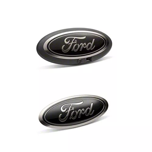 Ford Performance Grille and Tailgate Emblems; Black (20-22 F-350 Super Duty Lariat, XL, XLT w/ Forward Facing Camera)