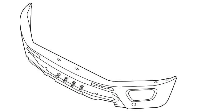 Ford Front Bumper; Not Pre-Drilled for Front Parking Sensors; Unpainted (19-23 Ranger)