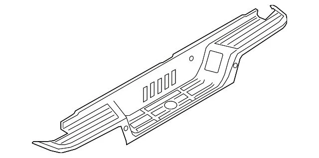 Ford Rear Bumper Step Pad; Pre-Drilled for Backup Sensors (19-23 Ranger w/ Towing Package)