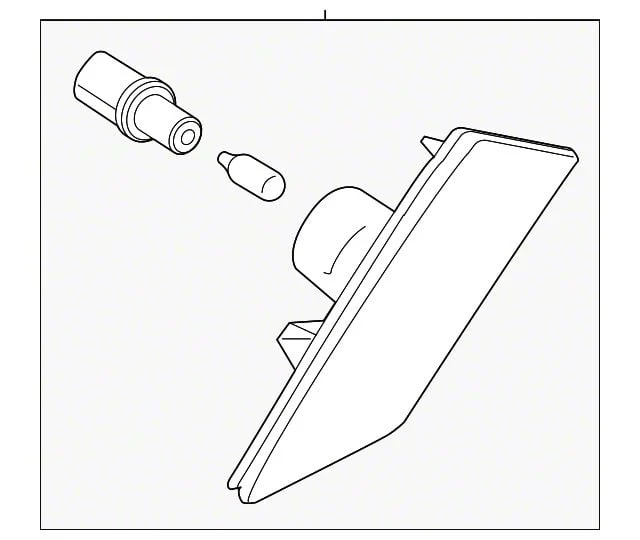 Ford Side Marker Light; Passenger Side (19-23 Ranger)