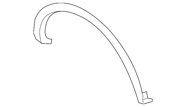 Ford Wheel Opening Molding; Rear Passenger Side (19-23 Ranger)