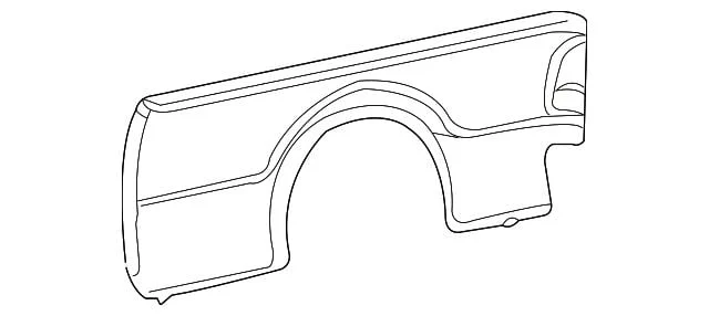 Ford Truck Bed Panel; Driver Side (11-16 F-250 Super Duty w/ 6-3/4-Foot Bed)