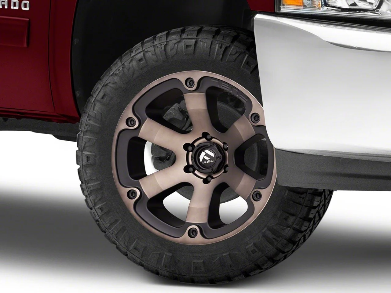 Fuel Wheels Beast Matte Black Machined with Dark Tint 6-Lug Wheel; 20x10; -18mm Offset (07-13 Silverado 1500)