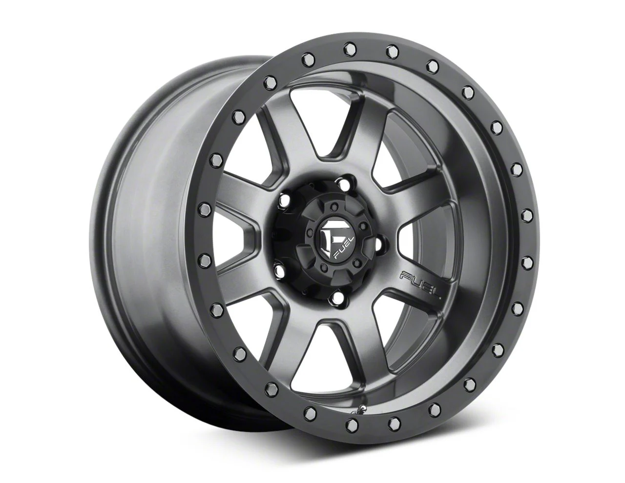 Fuel Wheels Trophy Anthracite with Black Ring 6-Lug Wheel; 20x9; 1mm Offset (07-13 Sierra 1500)
