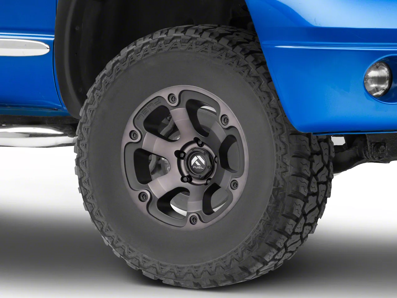 Fuel Wheels Beast Black Machined with Dark Tint 5-Lug Wheel; 17x9; -12mm Offset (02-08 RAM 1500, Excluding Mega Cab)