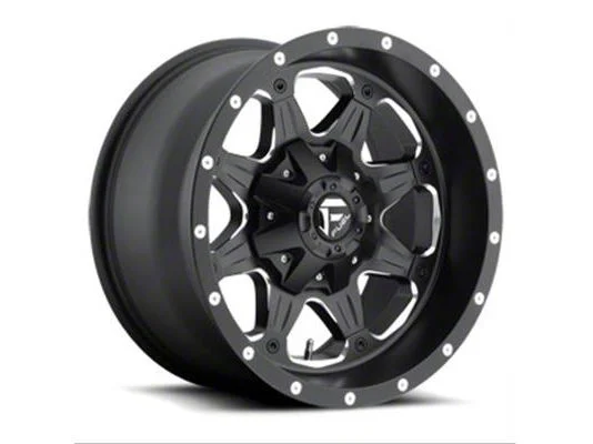 Fuel Wheels Boost Black Milled 5-Lug Wheel; 17x9; -12mm Offset (02-08 RAM 1500, Excluding Mega Cab)