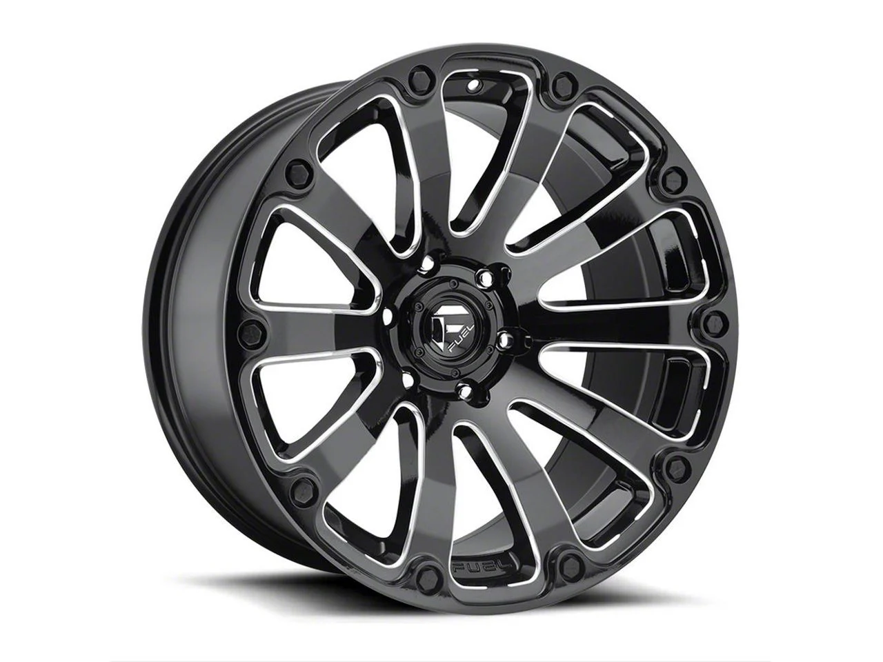 Fuel Wheels Diesel Gloss Black Milled 5-Lug Wheel; 20x9; 1mm Offset (02-08 RAM 1500, Excluding Mega Cab)