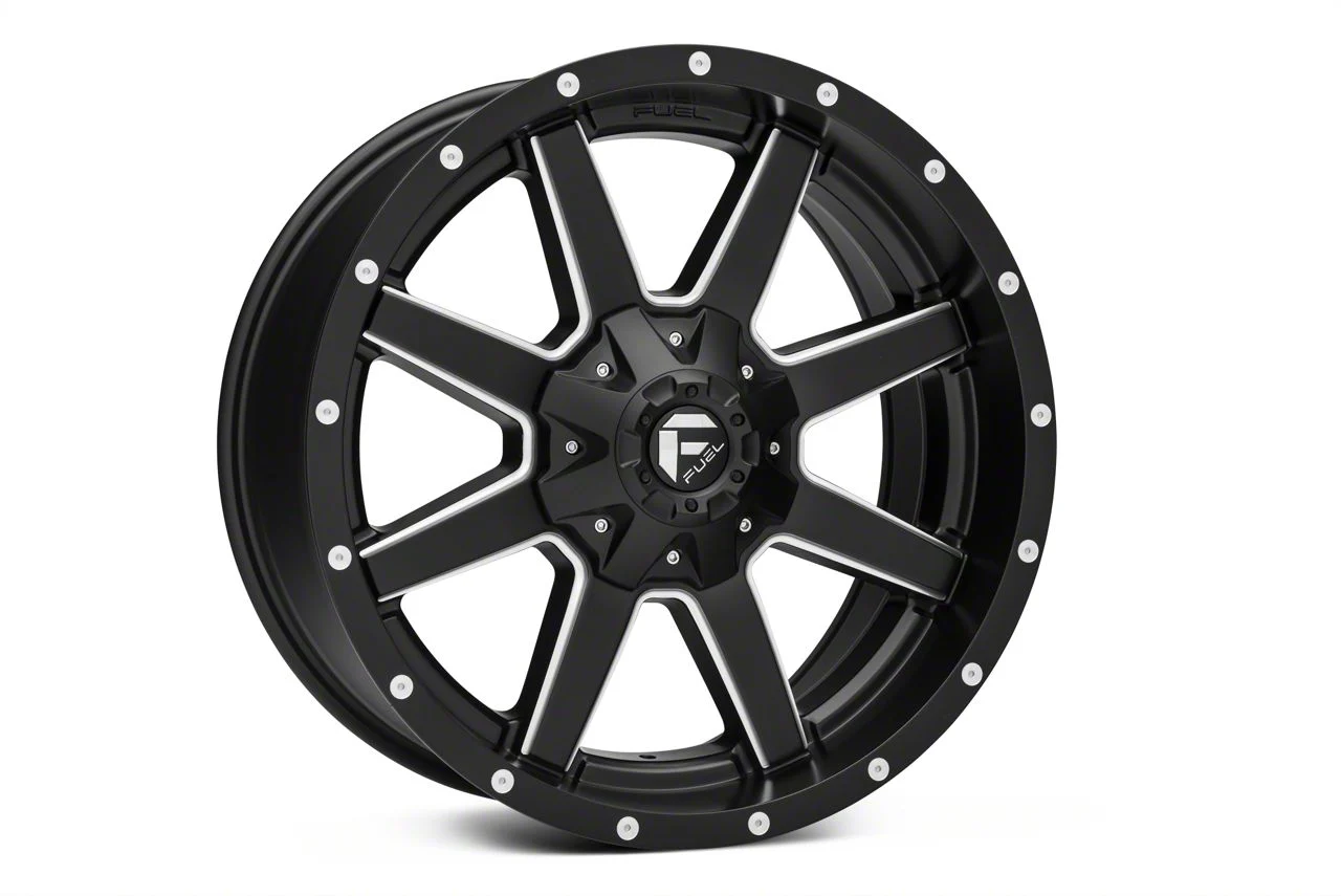 Fuel Wheels Maverick Black Milled 5-Lug Wheel; 22x10; -24mm Offset (02-08 RAM 1500, Excluding Mega Cab)
