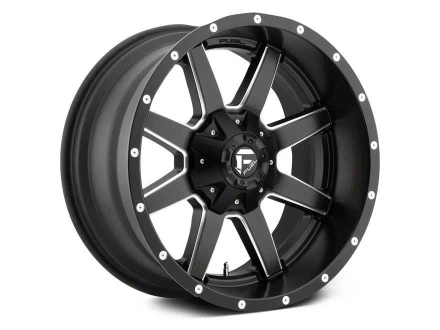 Fuel Wheels Maverick Black Milled 5-Lug Wheel; 22x9.5; 25mm Offset (02-08 RAM 1500, Excluding Mega Cab)