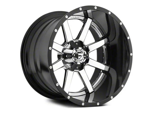 Fuel Wheels Maverick Chrome with Gloss Black Lip 5-Lug Wheel; 20x10; -19mm Offset (02-08 RAM 1500, Excluding Mega Cab)