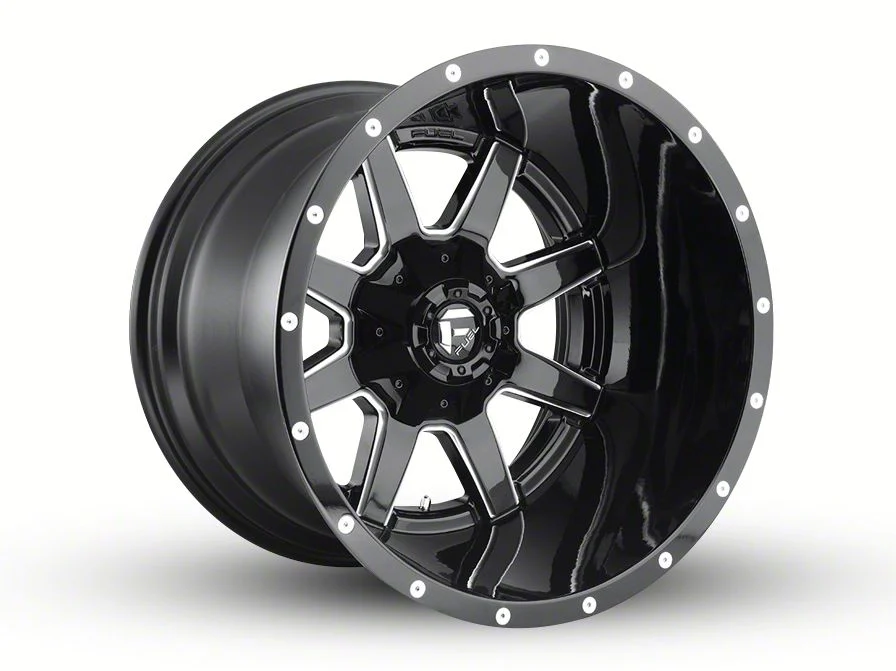 Fuel Wheels Maverick Gloss Black Milled 5-Lug Wheel; 20x12; -44mm Offset (02-08 RAM 1500, Excluding Mega Cab)