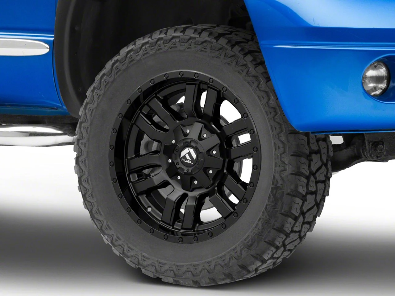Fuel Wheels Sledge Gloss and Matte Black 5-Lug Wheel; 22x12; -44mm Offset (02-08 RAM 1500, Excluding Mega Cab)