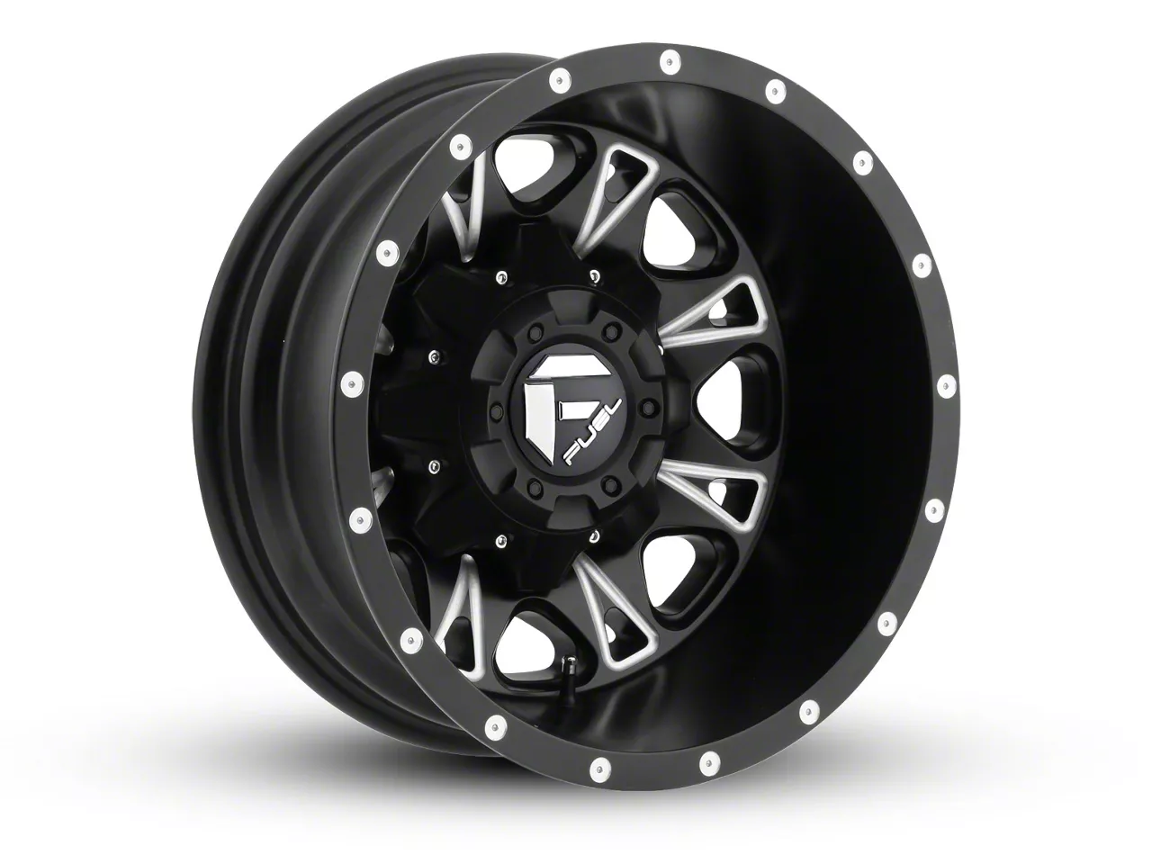 Fuel Wheels Throttle Black Milled 5-Lug Wheel; 20x10; -24mm Offset (02-08 RAM 1500, Excluding Mega Cab)