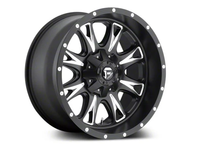 Fuel Wheels Throttle Black Milled 5-Lug Wheel; 20x9; 1mm Offset (02-08 RAM 1500, Excluding Mega Cab)