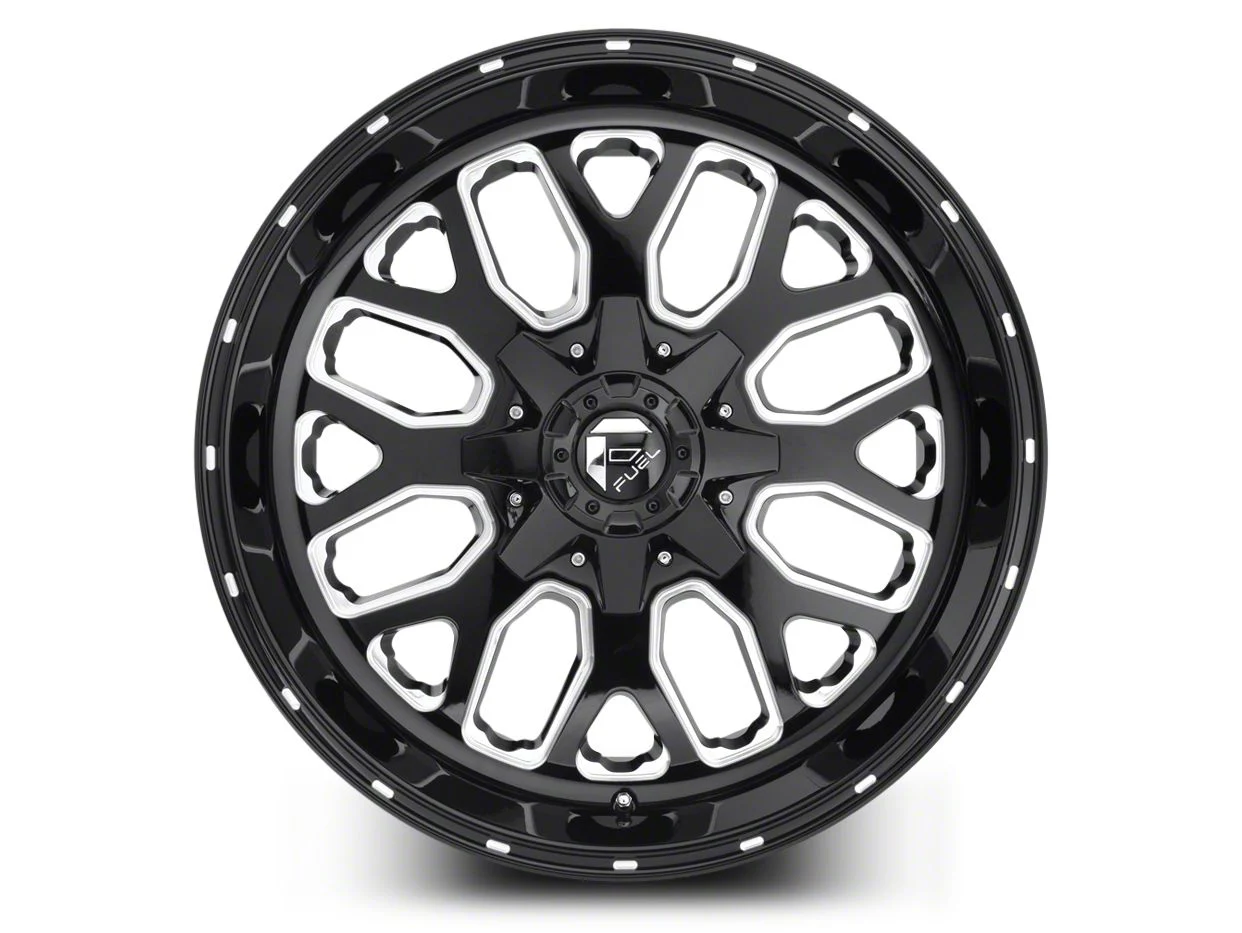Fuel Wheels Titan Black Milled 5-Lug Wheel; 20x10; -18mm Offset (02-08 RAM 1500, Excluding Mega Cab)