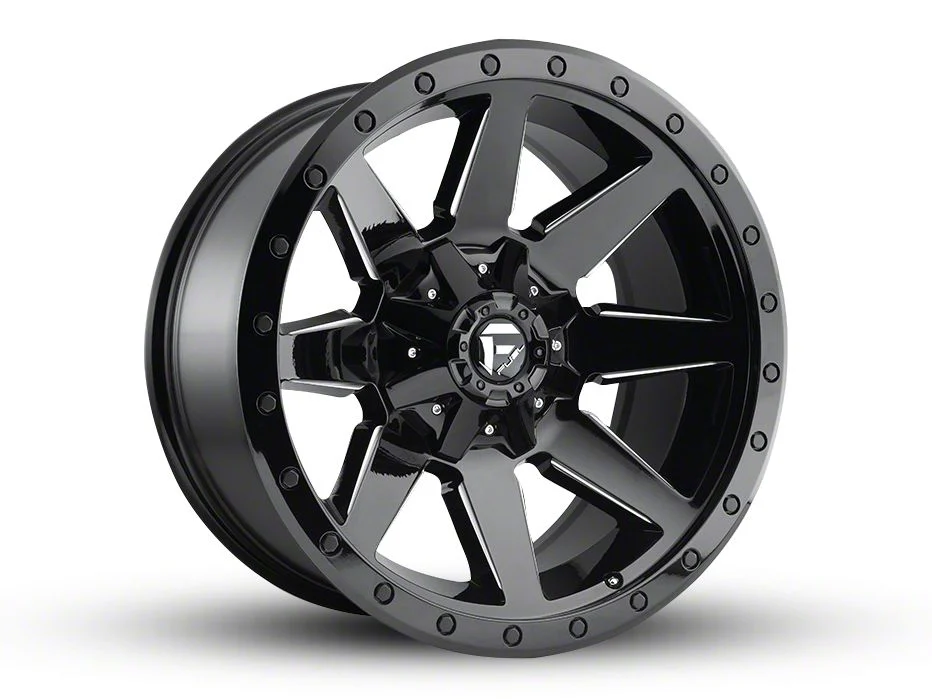 Fuel Wheels Wildcat Gloss Black Milled 5-Lug Wheel; 20x10; -18mm Offset (02-08 RAM 1500, Excluding Mega Cab)