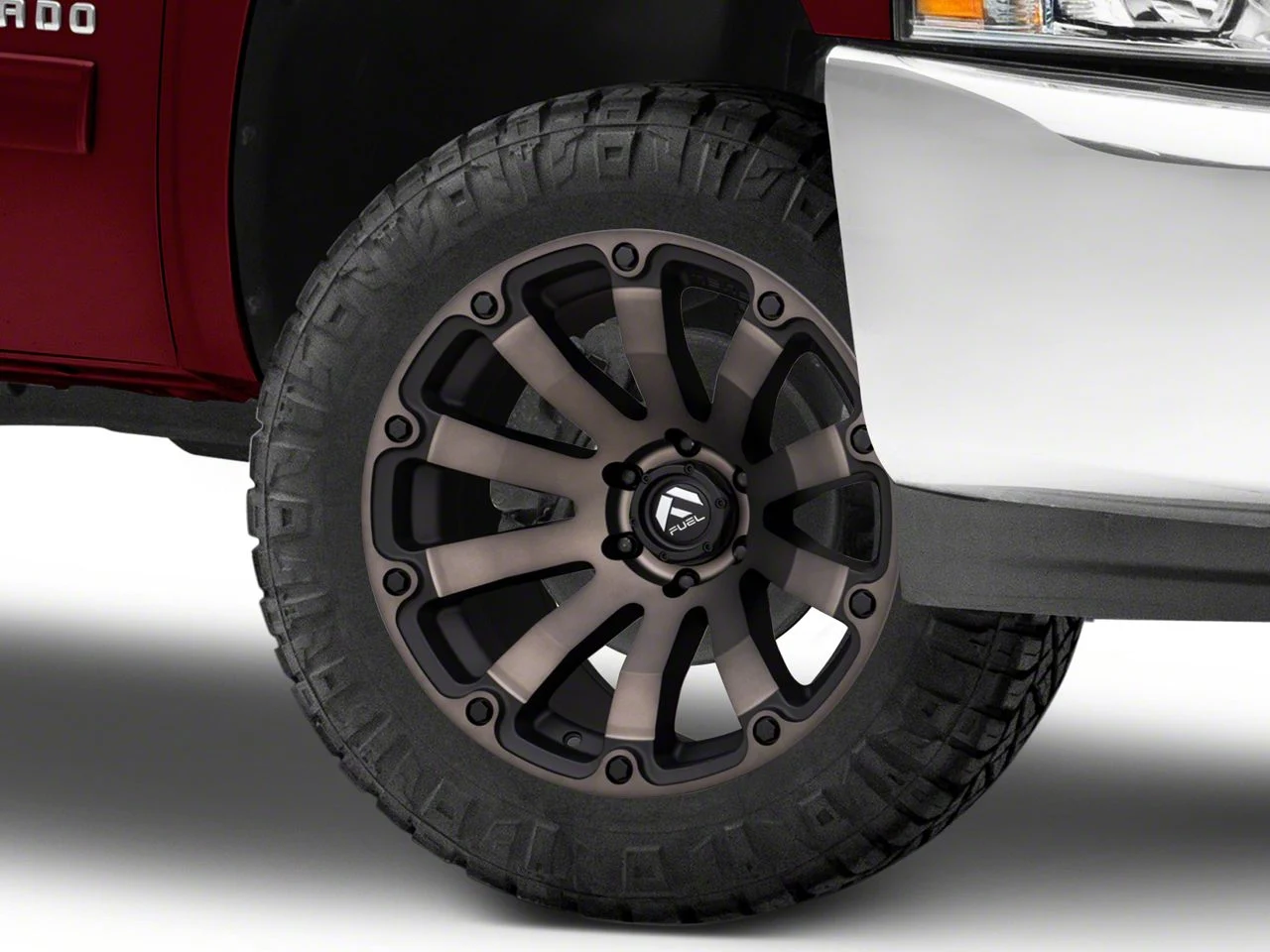 Fuel Wheels Diesel Matte Black Double Dark Tint 6-Lug Wheel; 20x10; -18mm Offset (07-13 Silverado 1500)