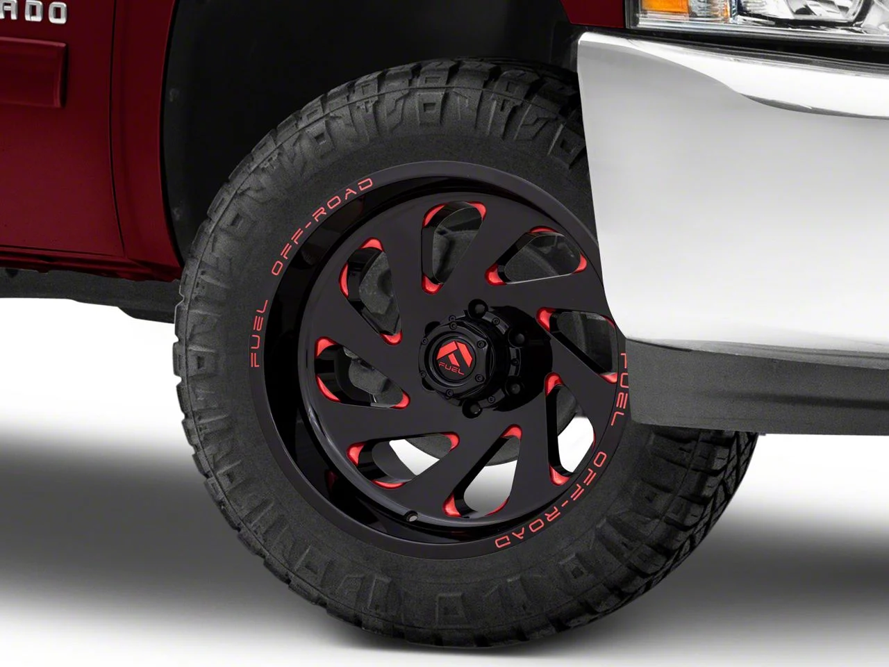 Fuel Wheels Vortex Gloss Black Red Tinted 6-Lug Wheel; 20x10; -19mm Offset (07-13 Silverado 1500)