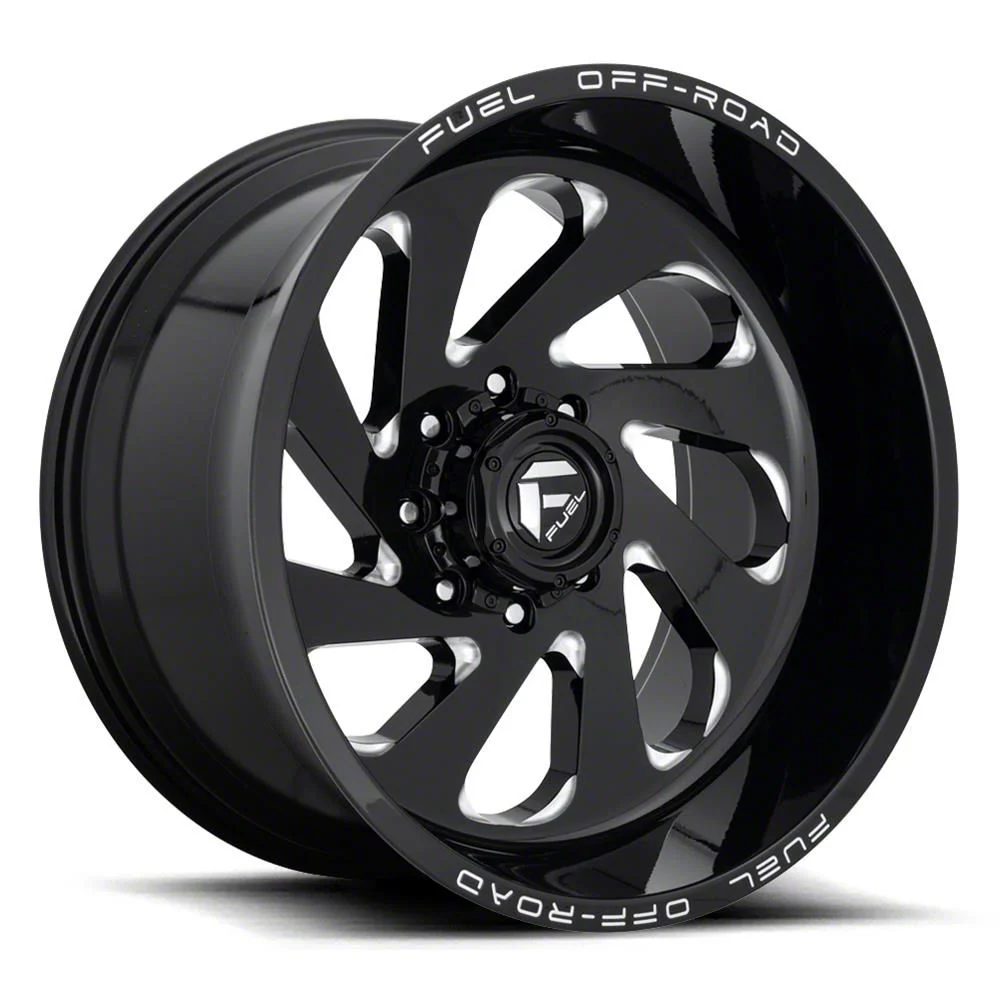 Fuel Wheels Vortex Gloss Black Milled 8-Lug Wheel; 22x12; -44mm Offset (11-14 Sierra 2500 HD)