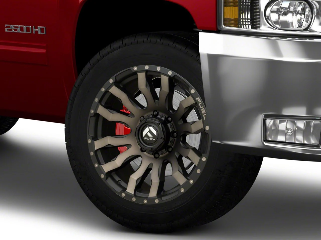 Fuel Wheels Blitz Matte Black Double Dark Tint 8-Lug Wheel; 20x10; -18mm Offset (11-14 Silverado 2500 HD)