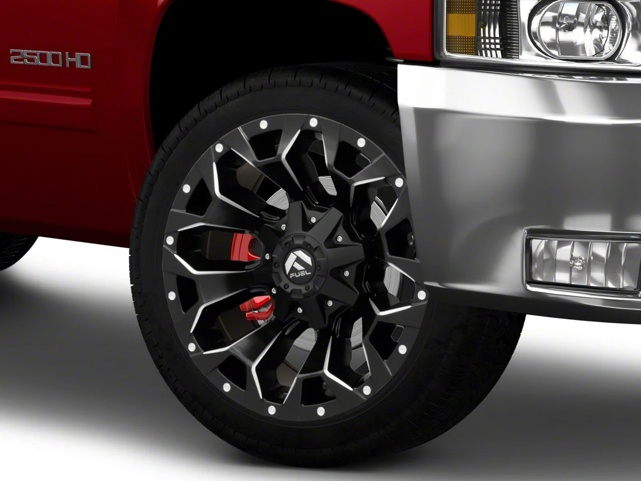 Fuel Wheels Assault Matte Black Milled 8-Lug Wheel; 22x12; -44mm Offset (11-14 Silverado 3500 HD SRW)