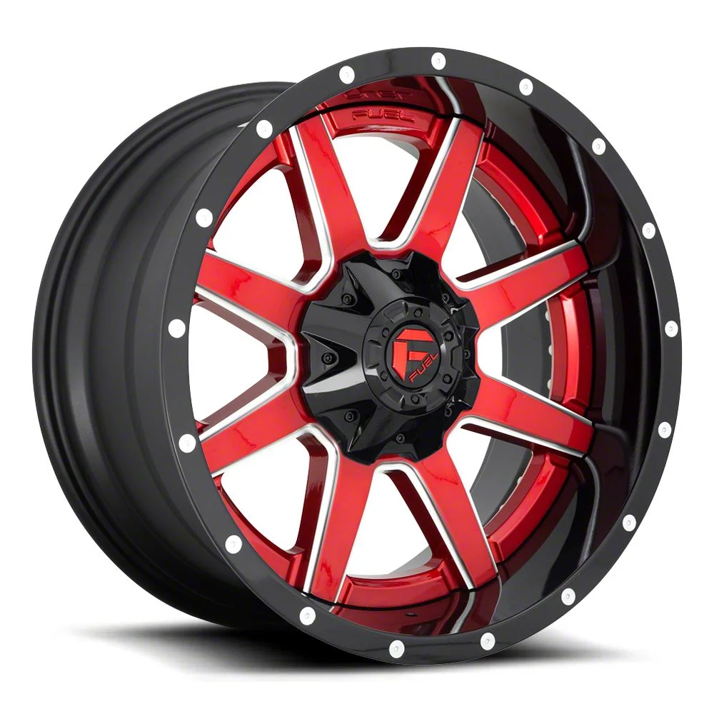 Fuel Wheels Maverick Candy Red with Gloss Black Lip 6-Lug Wheel; 20x10; -19mm Offset (15-20 F-150)