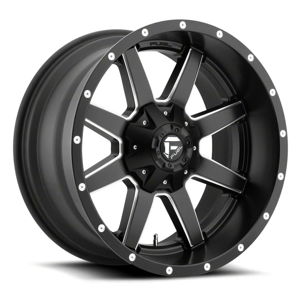 Fuel Wheels Maverick Matte Black Milled 8-Lug Wheel; 20x10; -18mm Offset (15-19 Silverado 3500 HD SRW)