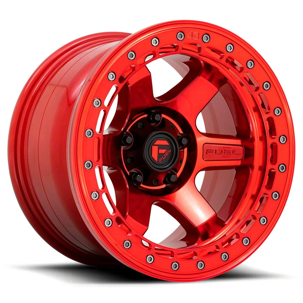 Fuel Wheels Block Beadlock Candy Red 6-Lug Wheel; 17x8.5; 0mm Offset (15-20 Yukon)