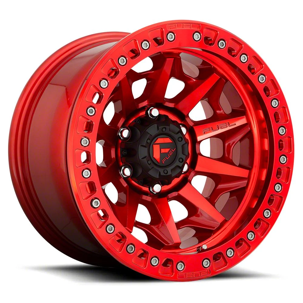 Fuel Wheels Covert Beadlock Candy Red 6-Lug Wheel; 17x9; -15mm Offset (15-20 Yukon)