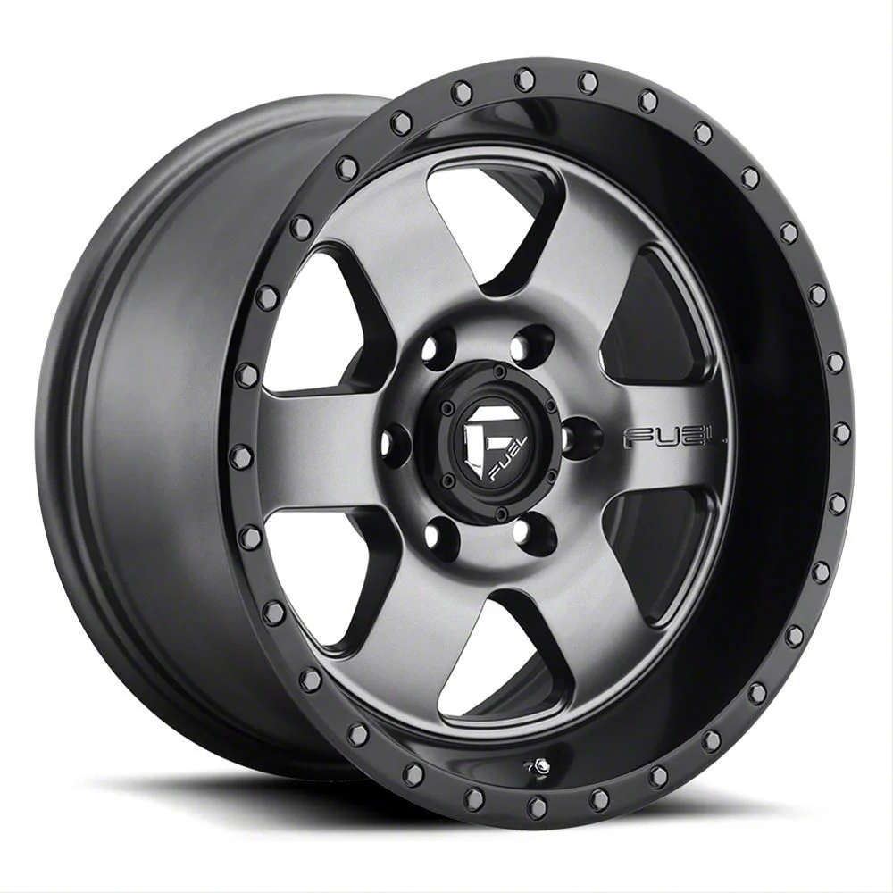 Fuel Wheels Podium Matte Gunmetal 6-Lug Wheel; 17x9; -12mm Offset (15-20 Yukon)