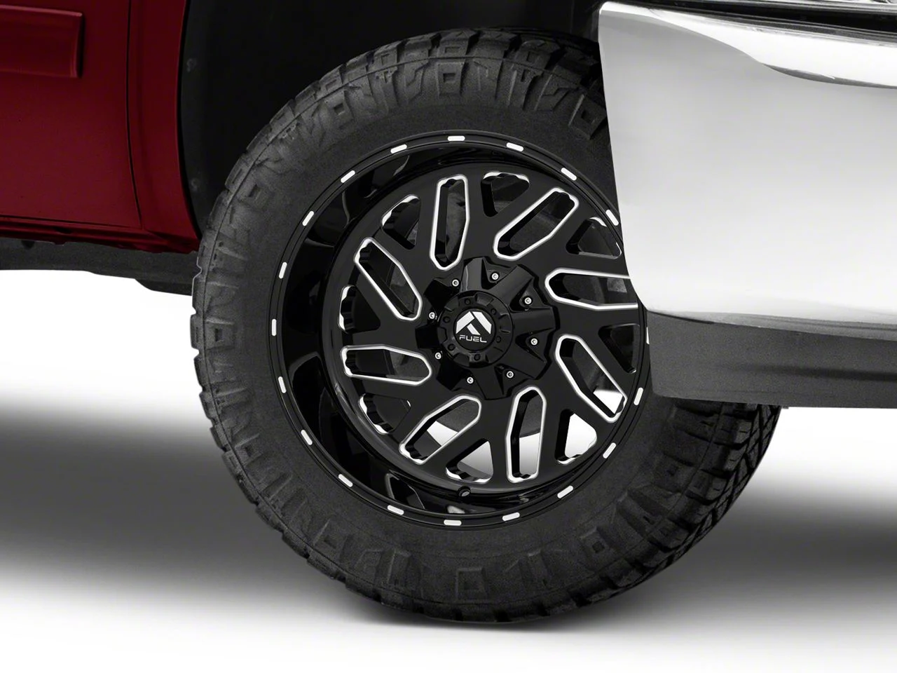 Fuel Wheels Triton Gloss Black Milled 6-Lug Wheel; 20x10; -19mm Offset (07-13 Silverado 1500)