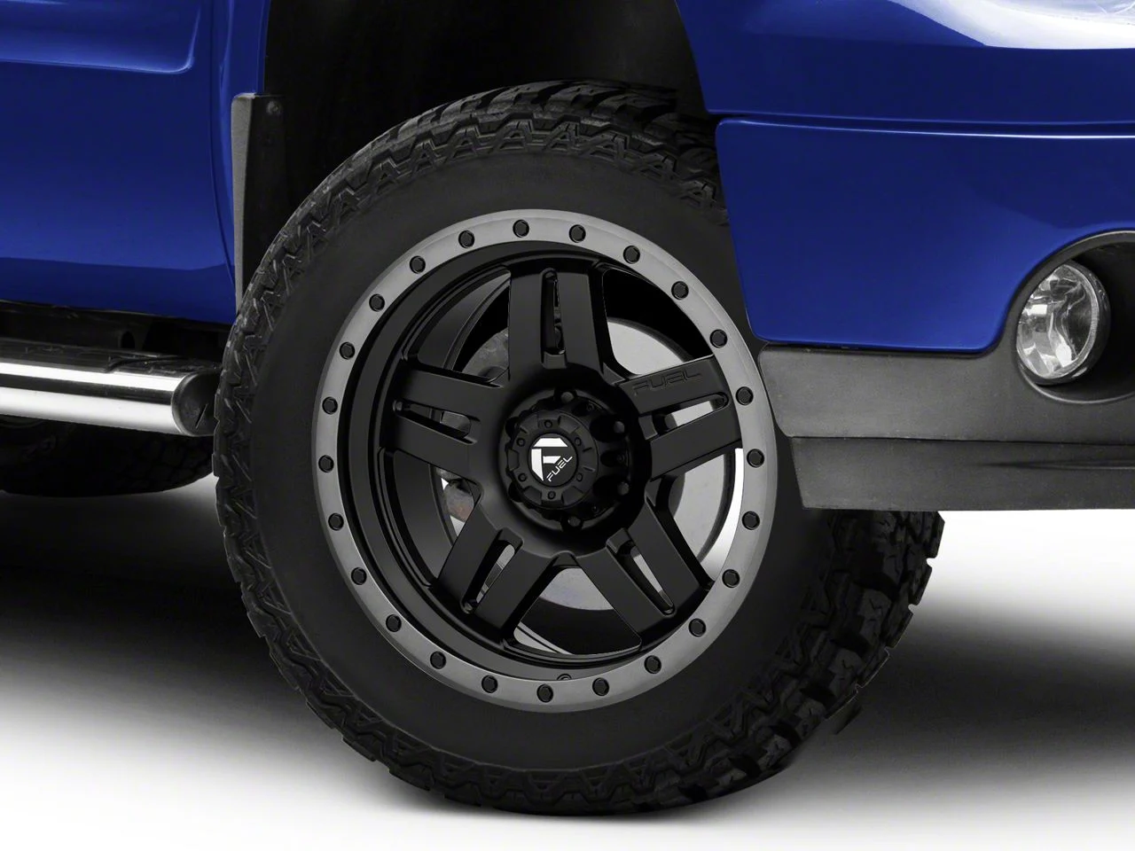 Fuel Wheels Anza Matte Black with Anthracite Ring 6-Lug Wheel; 20x9; 1mm Offset (07-13 Sierra 1500)
