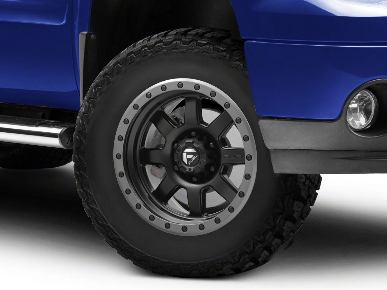 Fuel Wheels Trophy Matte Black with Anthracite Ring 6-Lug Wheel; 17x8.5; 6mm Offset (07-13 Sierra 1500)