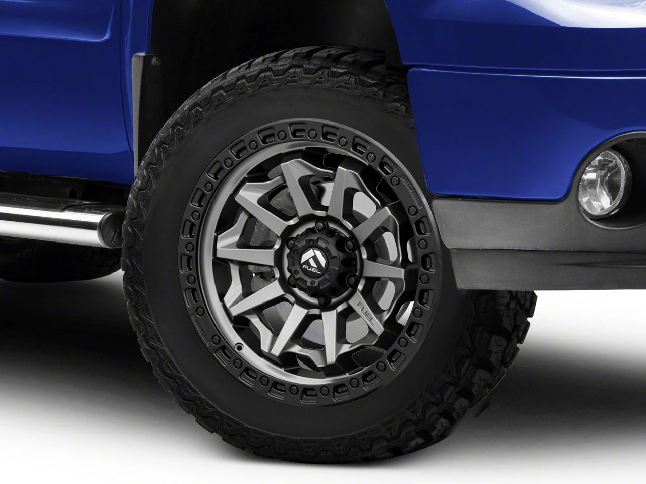 Fuel Wheels Covert Matte Gunmetal with Black Bead Ring 6-Lug Wheel; 20x9; 20mm Offset (07-13 Sierra 1500)