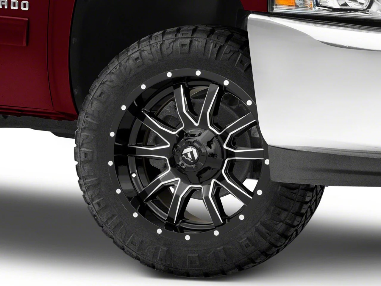 Fuel Wheels Vandal Gloss Black Milled 6-Lug Wheel; 20x10; -19mm Offset (07-13 Silverado 1500)