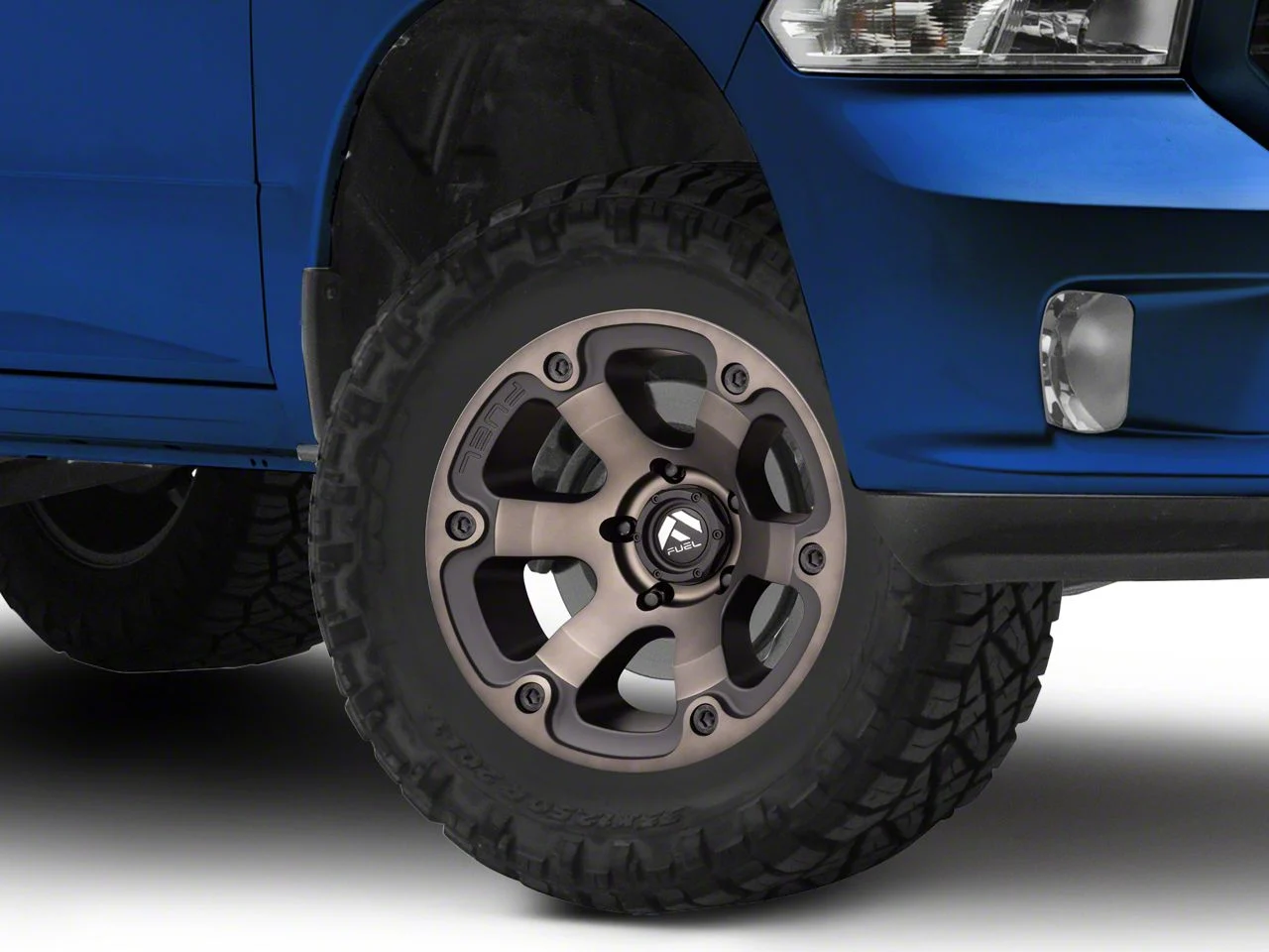 Fuel Wheels Beast Matte Black Machined with Dark Tint 5-Lug Wheel; 17x9; -12mm Offset (09-18 RAM 1500)