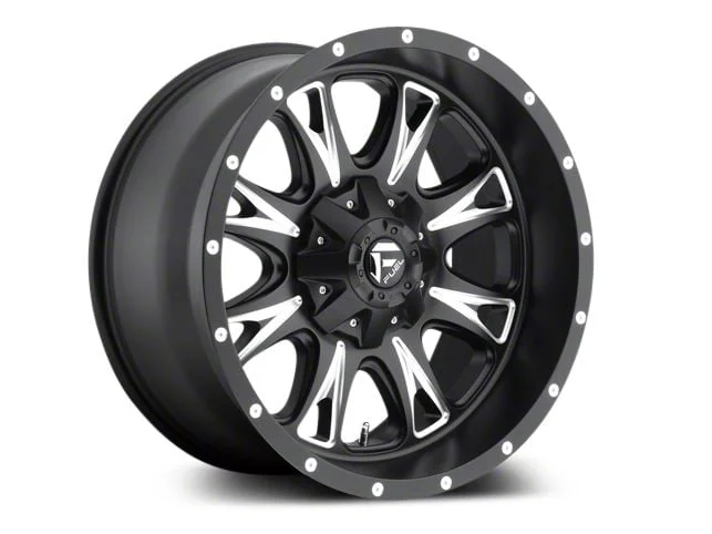Fuel Wheels Throttle Matte Black Milled 5-Lug Wheel; 18x9; 20mm Offset (09-18 RAM 1500)
