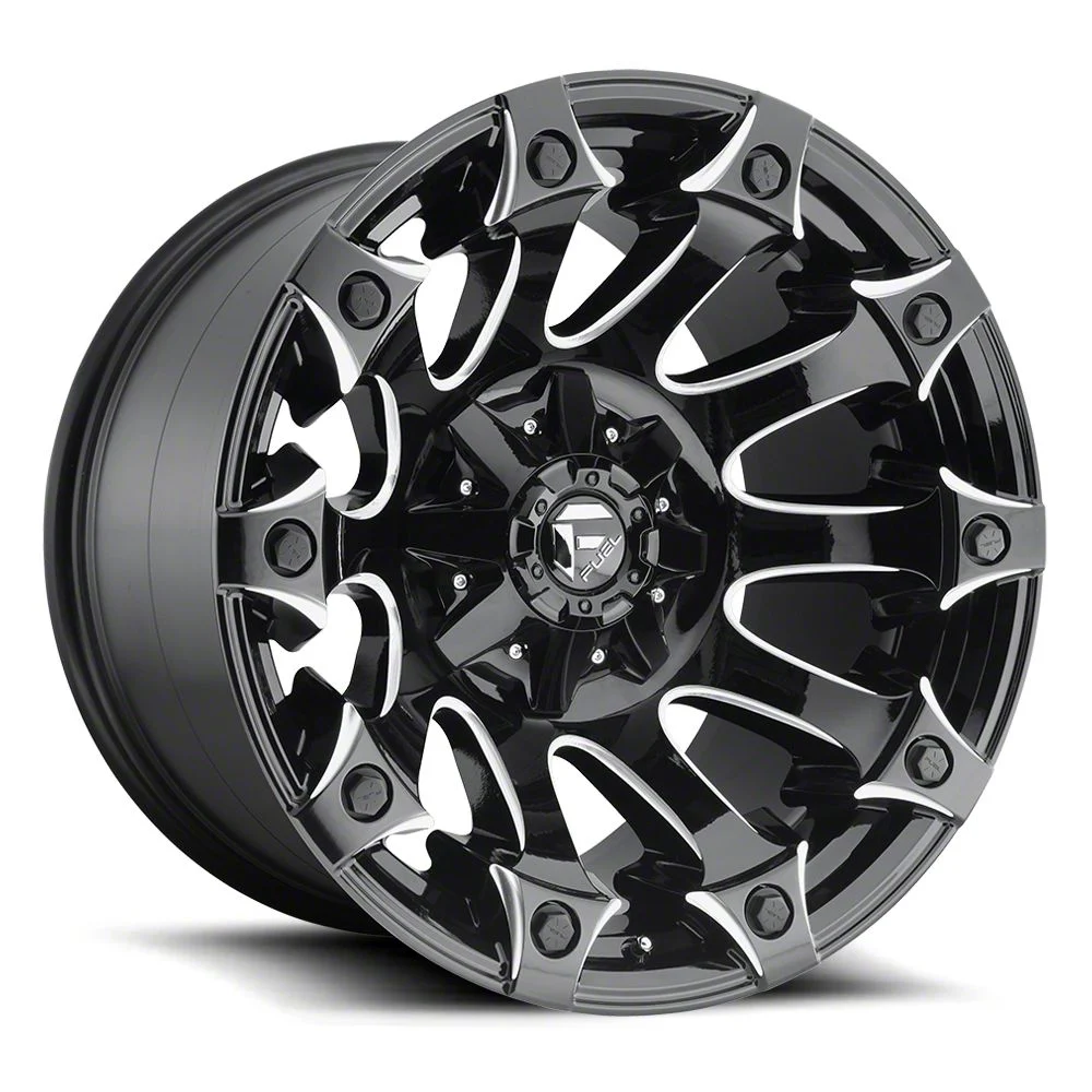 Fuel Wheels Battle Axe Gloss Black Milled 8-Lug Wheel; 20x9; 1mm Offset (11-16 F-250 Super Duty)