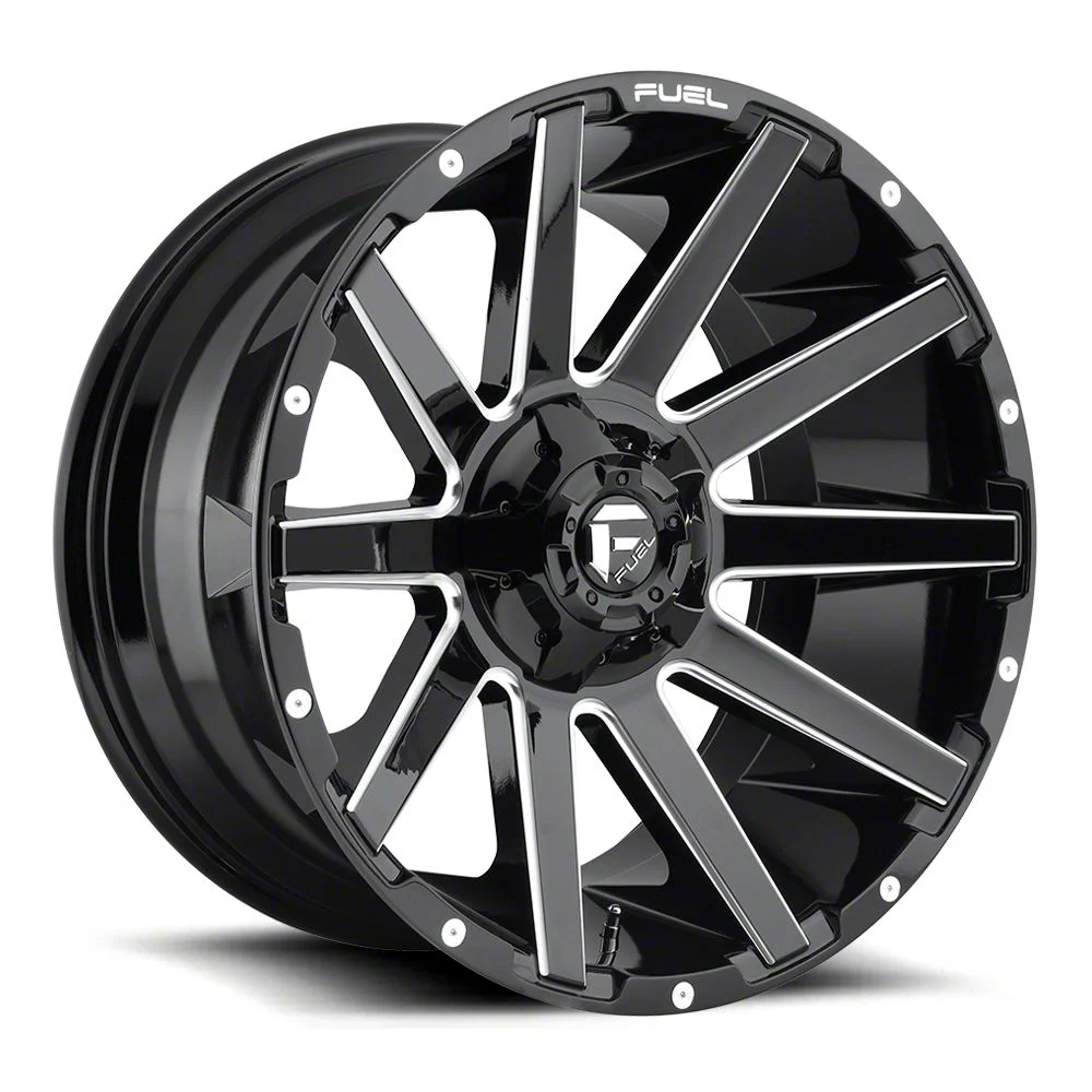 Fuel Wheels Contra Gloss Black Milled 8-Lug Wheel; 20x9; 20mm Offset (11-16 F-250 Super Duty)