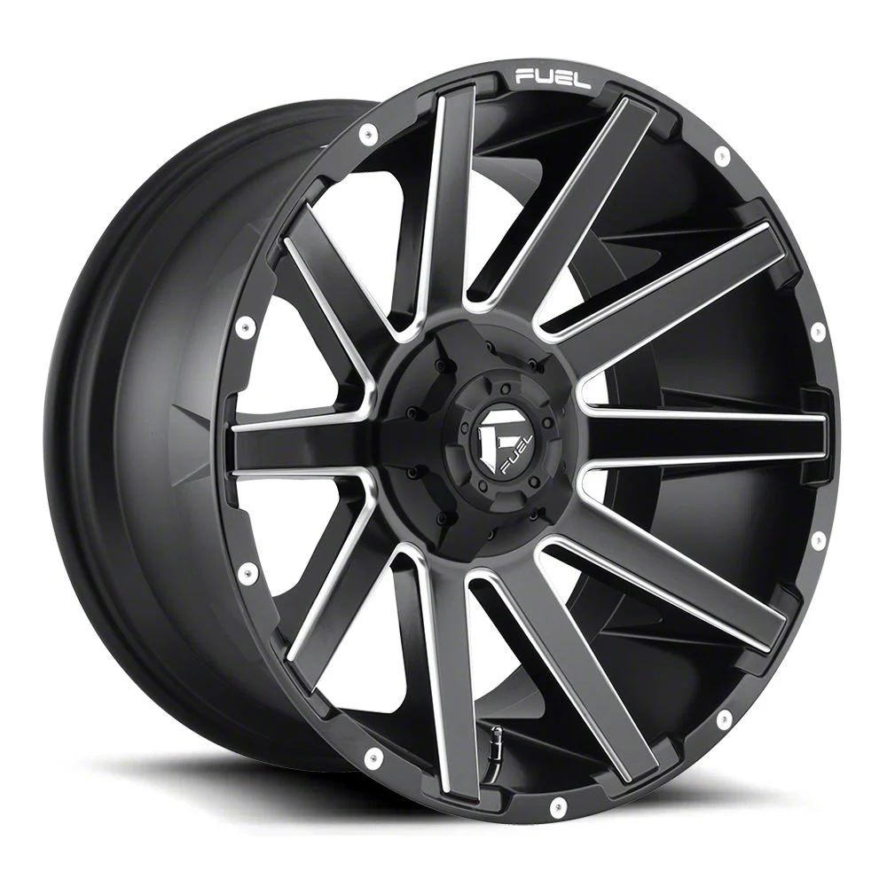 Fuel Wheels Contra Matte Black Milled 8-Lug Wheel; 20x9; 20mm Offset (11-16 F-250 Super Duty)