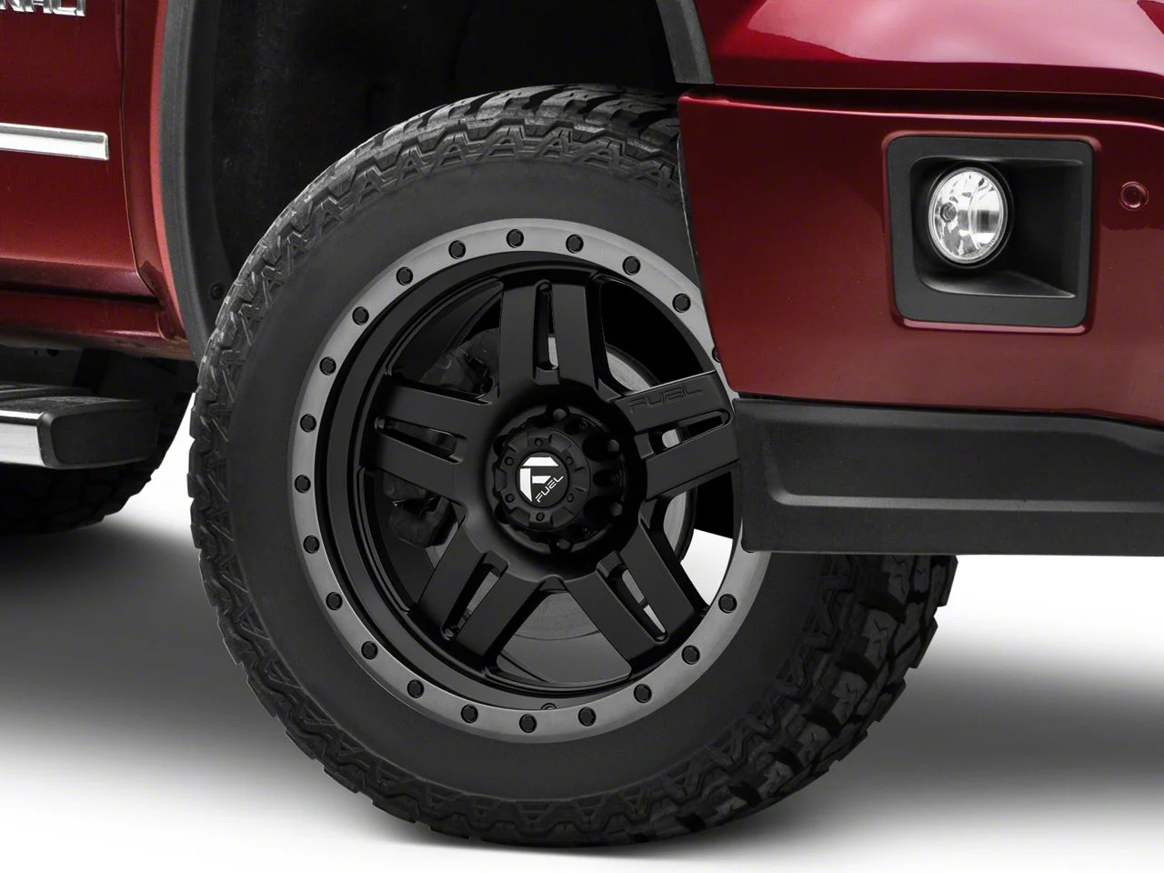 Fuel Wheels Anza Matte Black with Anthracite Ring 6-Lug Wheel; 20x9; 1mm Offset (14-18 Sierra 1500)
