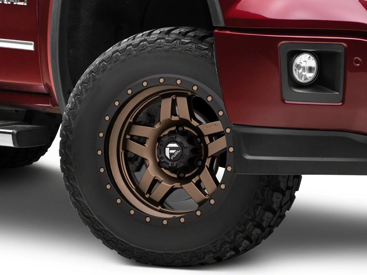 Fuel Wheels Anza Matte Bronze with Black Ring 6-Lug Wheel; 18x9; 20mm Offset (14-18 Sierra 1500)