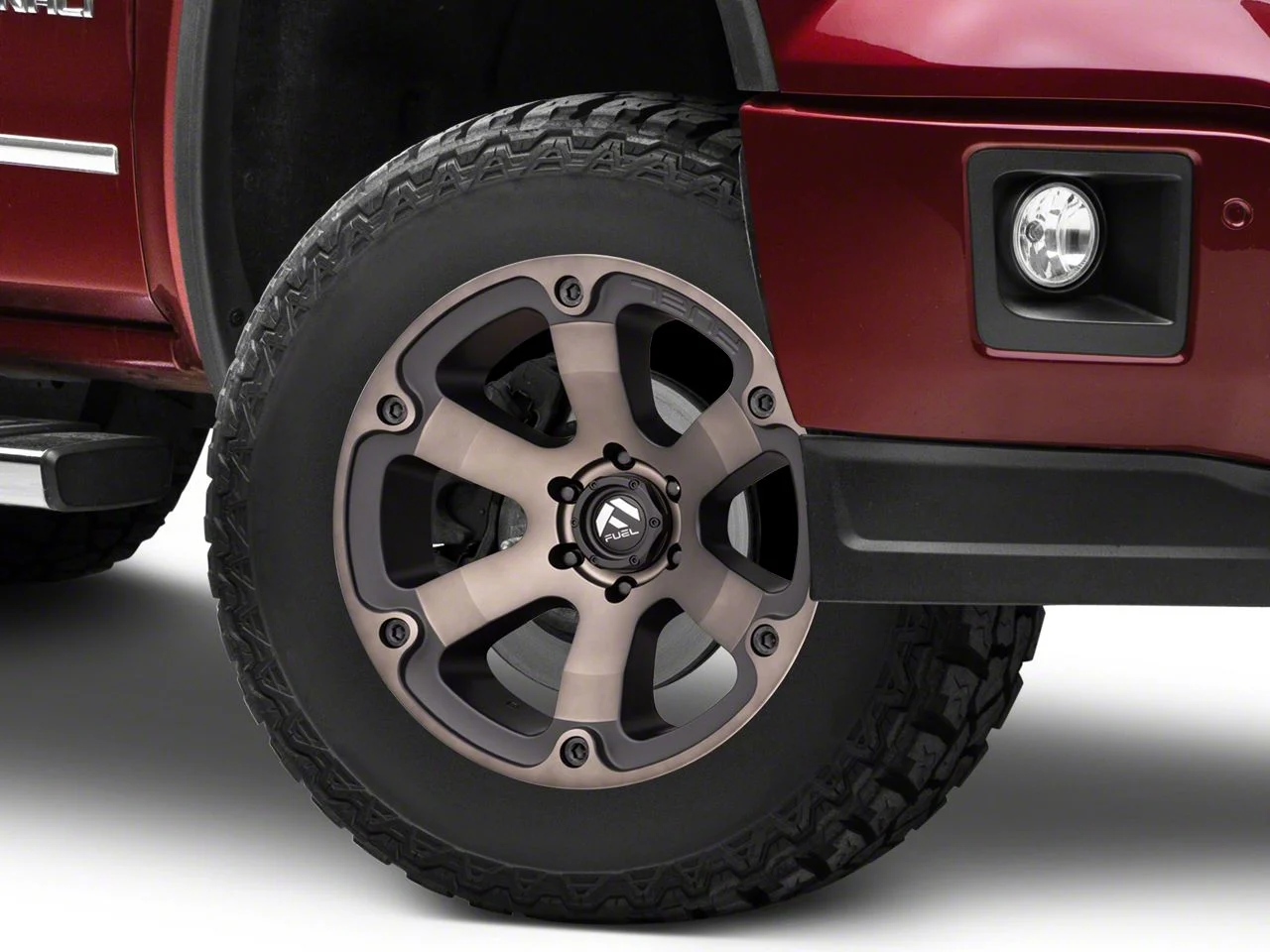 Fuel Wheels Beast Matte Black Machined with Dark Tint 6-Lug Wheel; 18x9; -12mm Offset (14-18 Sierra 1500)