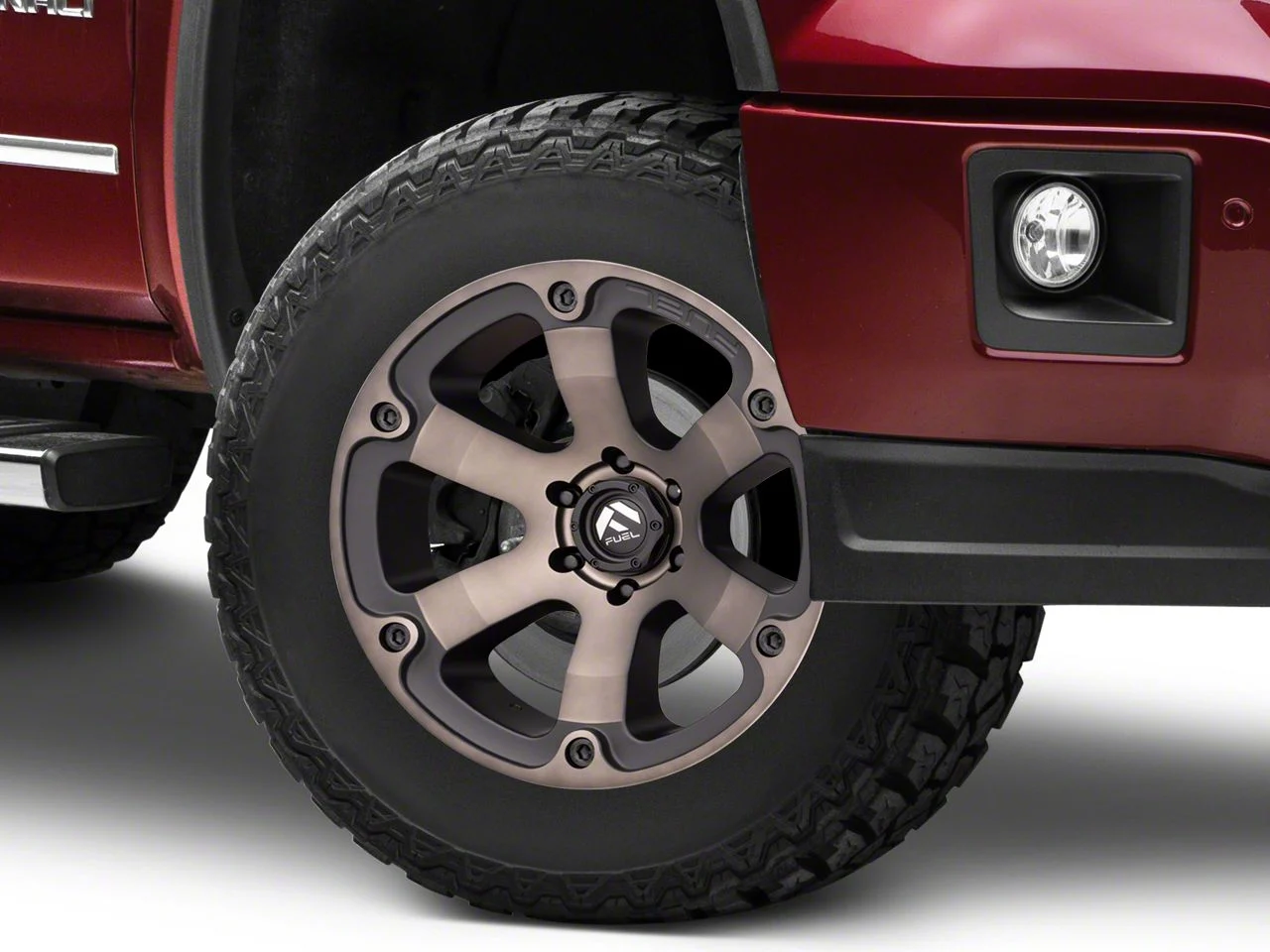 Fuel Wheels Beast Matte Black Machined with Dark Tint 6-Lug Wheel; 18x9; 1mm Offset (14-18 Sierra 1500)