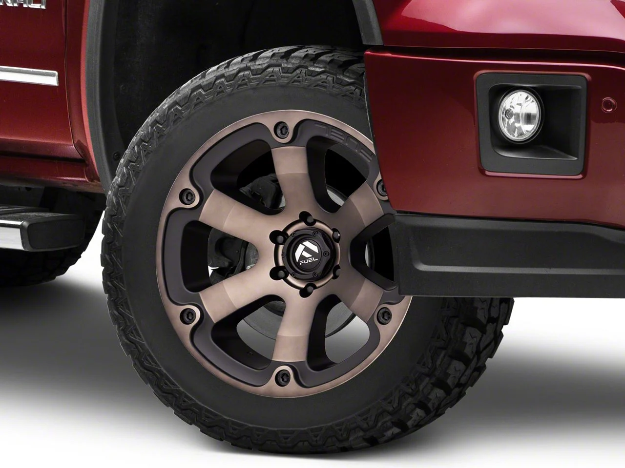 Fuel Wheels Beast Matte Black Machined with Dark Tint 6-Lug Wheel; 20x9; 20mm Offset (14-18 Sierra 1500)