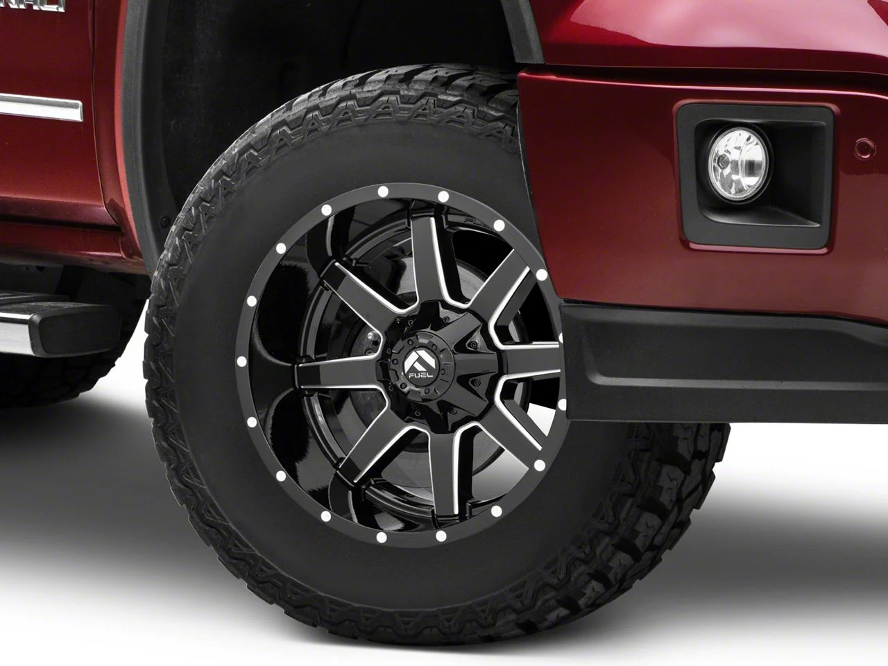 Fuel Wheels Maverick Gloss Black Milled 6-Lug Wheel; 17x9; 1mm Offset (14-18 Sierra 1500)