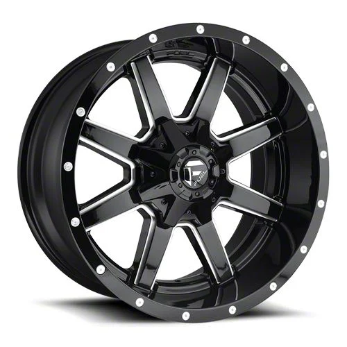 Fuel Wheels Maverick Gloss Black Milled 6-Lug Wheel; 20x9; 1mm Offset (14-18 Sierra 1500)