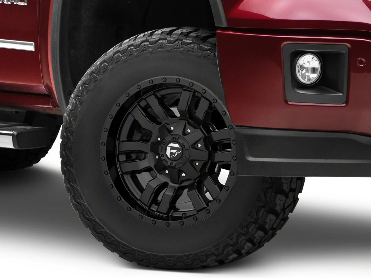 Fuel Wheels Sledge Gloss and Matte Black 6-Lug Wheel; 17x9; 1mm Offset (14-18 Sierra 1500)