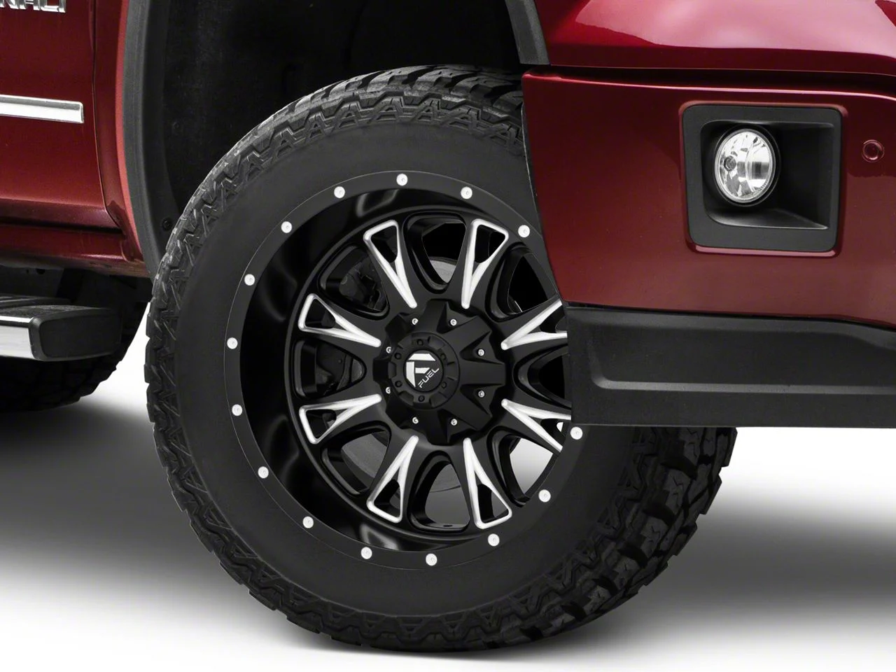 Fuel Wheels Throttle Matte Black Milled 6-Lug Wheel; 20x10; -12mm Offset (14-18 Sierra 1500)